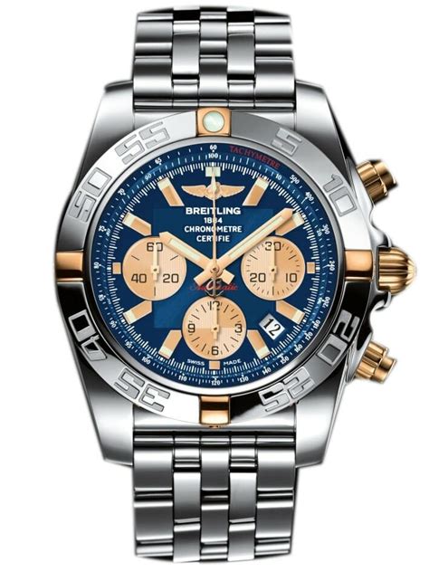 breitling chronomat 44 blue dial|Breitling Chronomat 44 stainless steel.